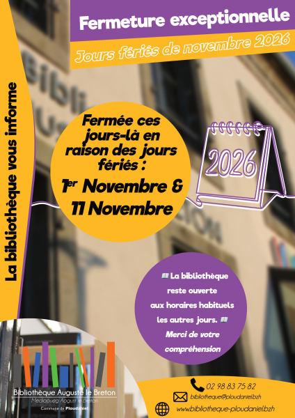 Affiche Feries - 20261